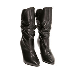 ZAPATOS BOTAS CAÑA CORTA PIEL NERO, Primadonna, 18A506004PENERO036, 002a