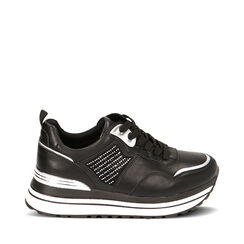 WOMEN SHOES SNEAKERS SYNTHETIC NERO, Primadonna, 222835021EPNERO035, 001a