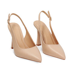 Escarpin beige talon 9,8 cm, Chaussures, 274934237EPBEIG036, 003 preview