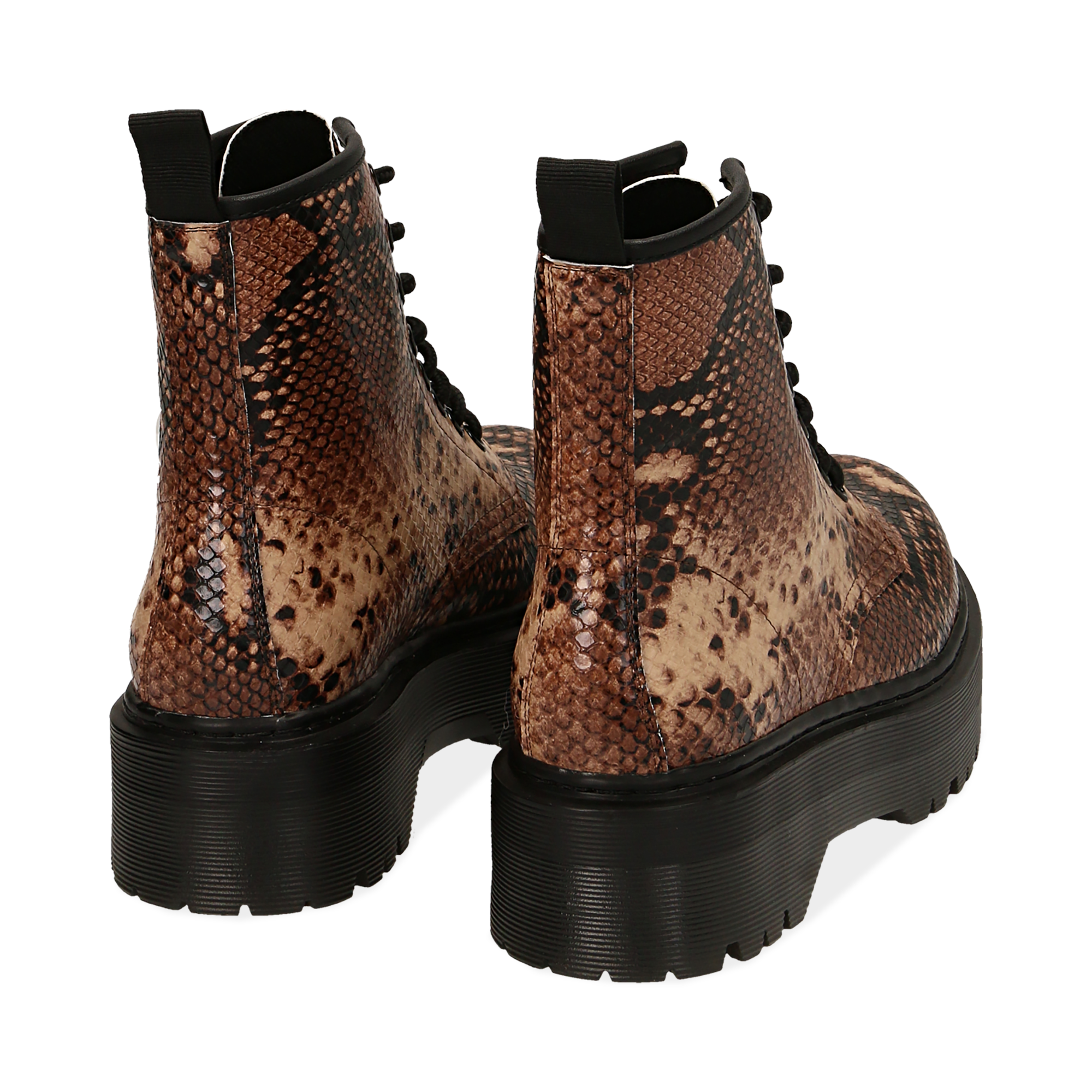 Anfibi marroni stampa pitone | Primadonna Collection