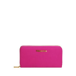 Portafogli fucsia in tessuto, New Collection, 215122519LYFUCSUNI, 001a