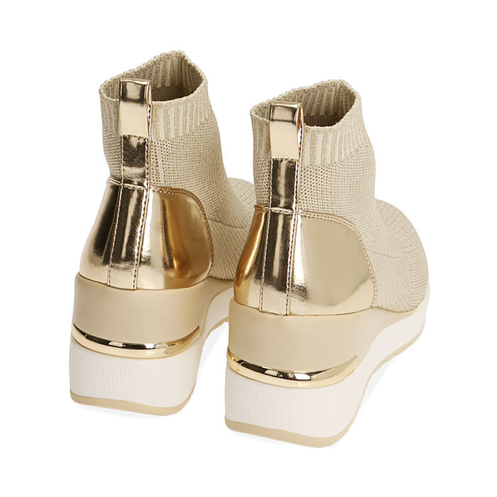 Slip on donna oro zeppa 7 cm Primadonna Collection