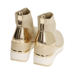 Slip-on oro, zeppa 7 cm, Primadonna, 217516533TSOROG039, 003 preview