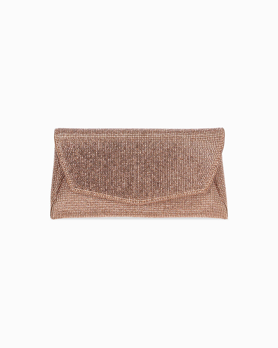 Pochette rosa-oro con tracolla removibile