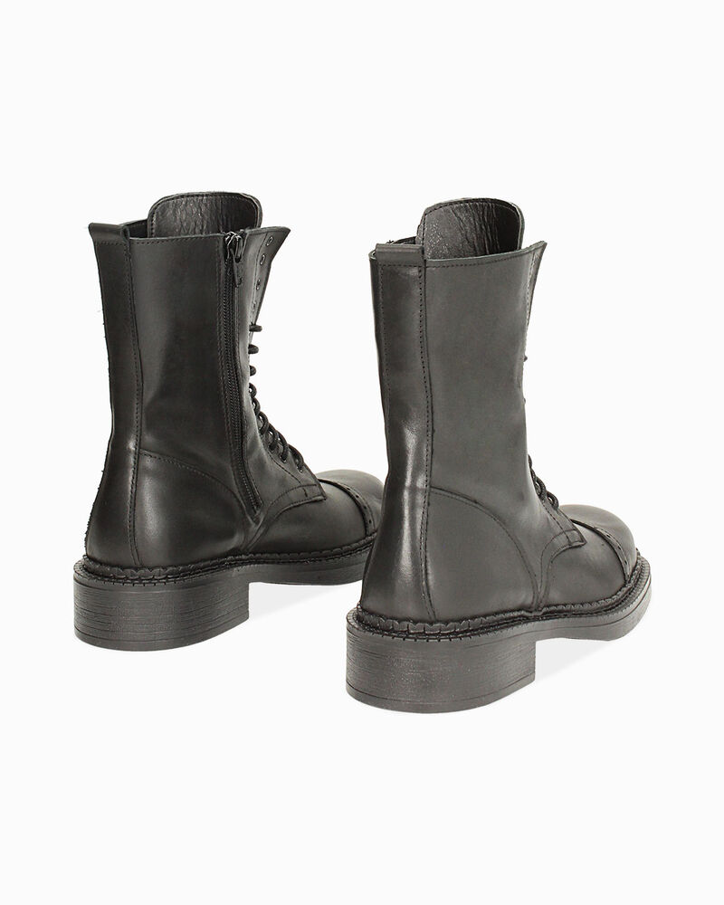 WOMEN SHOES BIKERS LEATHER NERO image number null