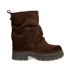 Stivaletto biker con gambale sceso in camoscio, Primadonna, 24L699702CMMORO036, 001 preview