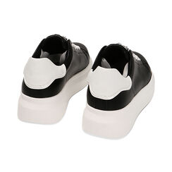 Sneakers nere con pietre, suola 4,5 cm, Primadonna, 222866332EPNERO036, 003 preview