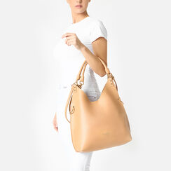 Borsa a spalla donna beige, Primadonna, 250400080EPBEIGUNI, 002a