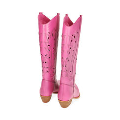 Stivali texani fucsia in pelle, tacco 5,5 cm, Primadonna, 21B814101PEFUCS036, 003 preview