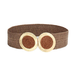 Ceinture femme marron foncé en raphia, Primadonna, 25B400029RFMOROUNI, 001 preview