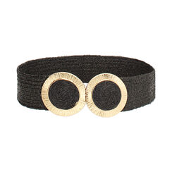 Ceinture femme noire en raphia, Primadonna, 25B400029RFNEROUNI, 001 preview