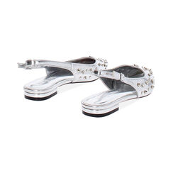Bailarinas slingback mujer plateadas con tachuelas, Primadonna, 254906053LMARGE035, 004 preview
