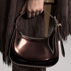 Mini bag testa di moro con tracolla rimovibile, Primadonna, 265125841SEMOROUNI, 003 preview