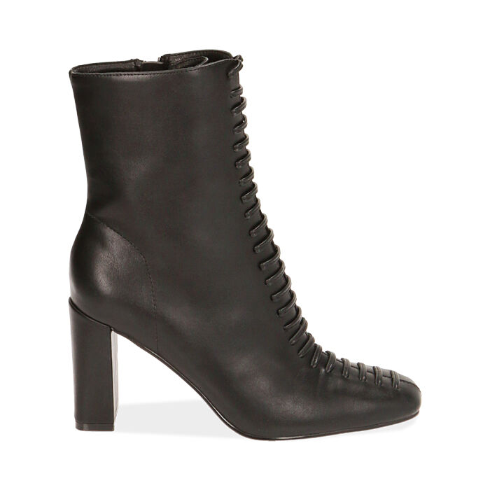 Ankle boots neri, tacco 8,5 cm , Special Price, 184848301EPNERO036