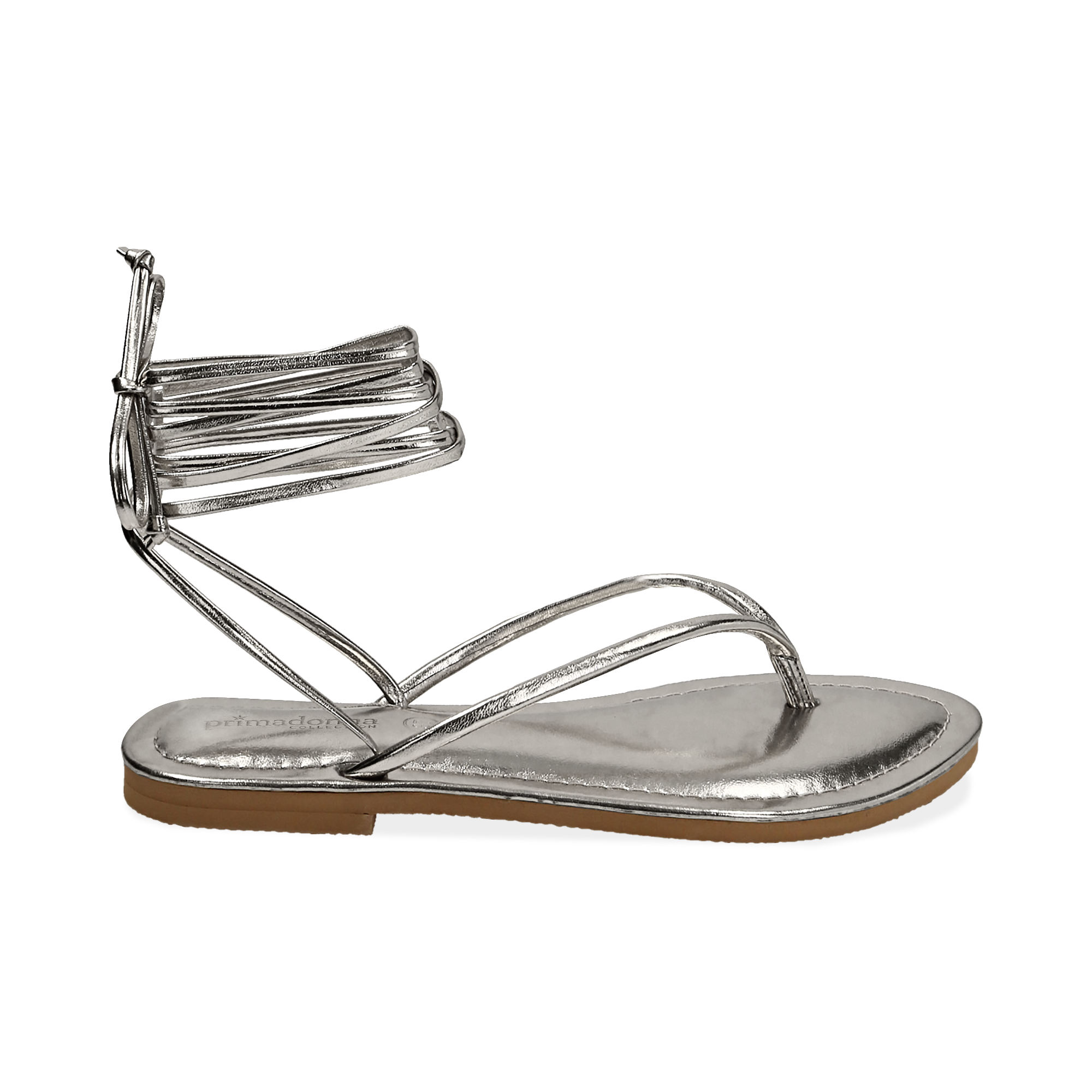 SANDALI ARGENTO CON DISEGNO GOCCIA STRASS – CITRO CALZATURE