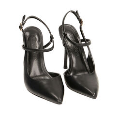 Décolleté slingback nere, tacco 10,5 cm, Primadonna, 212186142EPNERO035, 002a