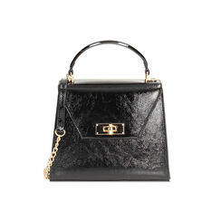 Mini bag nera in naplack con tracolla removibile, Primadonna, 265126600NPNEROUNI, 001 preview
