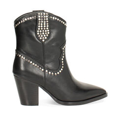 Bottines noires à talon de 7,2 cm pour chaque occasion, Primadonna, 262734615EPNERO035, 001a