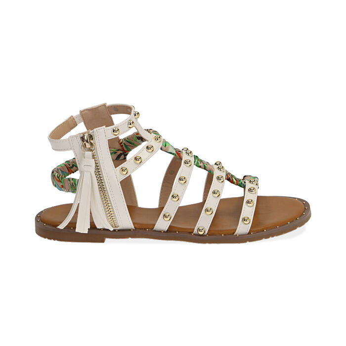 Sandali bianchi con borchie | Primadonna Collection