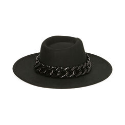 Sombrero negro con maxicadena, Primadonna, 20B400417TSNEROUNI, 002 preview
