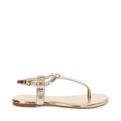 Sandales basses femme dorées en laminé, Primadonna, 254992895LMOROG035, 001a
