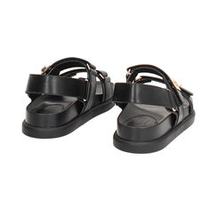 Sandali bassi donna neri con dettagli oro, Primadonna, 251233227EPNERO036, 004 preview