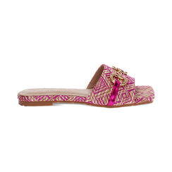 Sandalias planas mujer fucsias en rafia, Primadonna, 254952506RFFUCS036, 001 preview