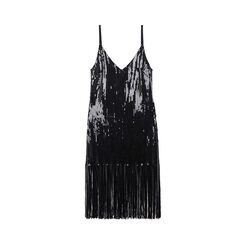 Vestito in paillettes nero con frange, Primadonna, 26C925050PLNEROM, 001 preview