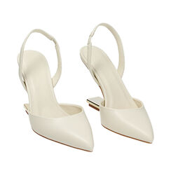 Zapatos de salón Bailarinas color crema, 232122101EPPANN037, 002a