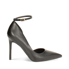 Décolleté open shank nere, tacco stretto 10,7 cm, Primadonna, 242102012EPNERO035, 001a