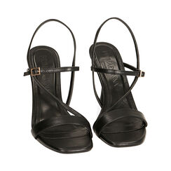 Sandali neri, tacco 9,5 cm, Primadonna, 212110712EPNERO036, 002 preview