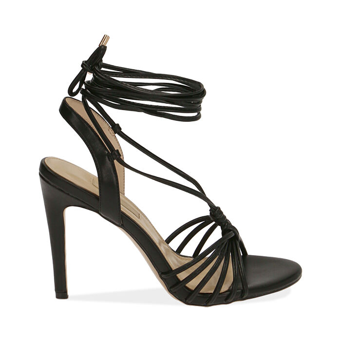Sandali neri, tacco 10 cm | Primadonna Collection
