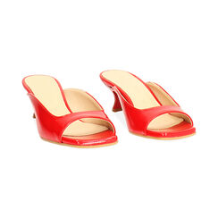 Mules rosse in naplak, tacco 5 cm, Primadonna, 23M877100NPROSS036, 002 preview