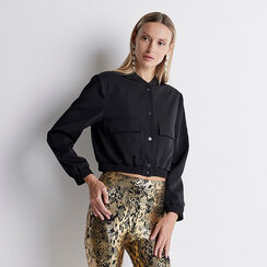 Giacca bomber in tessuto nero, Primadonna, 22C923063TSNEROM, 001 preview