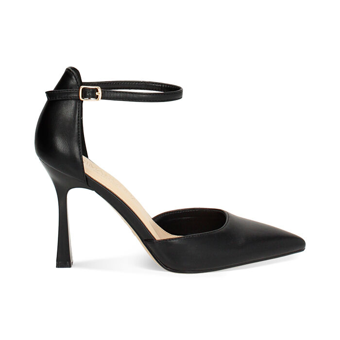 Décolleté open shank donna nere, tacco 10 cm, Primadonna, 254934201EPNERO037