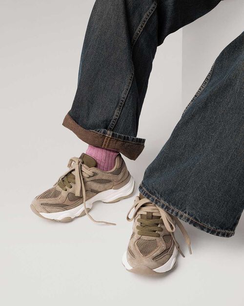 Sneakers verdes con detalles chunky, GREEN