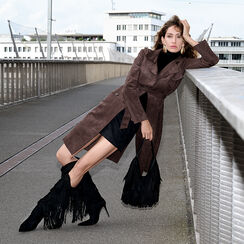 Sac porté épaule noir en microfibre avec bandoulière fixe, Primadonna, 265126624MFNEROUNI, 002 preview