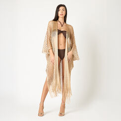 Poncho donna oro in tessuto, Primadonna, 25B450105TSOROGUNI, 002a