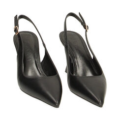 Escarpins slingback noirs, Fin de Collection, 234934803EPNERO035, 002 preview