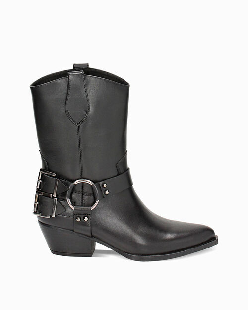 CALZATURA TRONCHETTI PELLE NERO, 