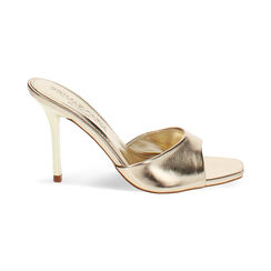 Mules open toe oro tacco 9,5 cm, Primadonna, 272159701LMOROG035, 001 preview