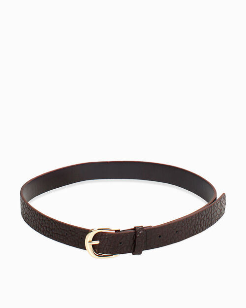 Cintura testa di moro con fibbia dorata, DK BROWN