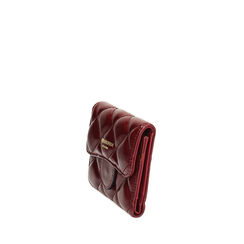 Portefeuille bordeaux en matériau brillant, Primadonna, 265702429EUBORDUNI, 002a
