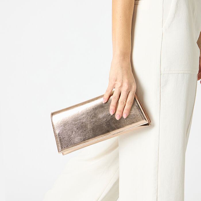 Laminato Pochette Rosa Argento Laminato Pochette Rigida Rosa