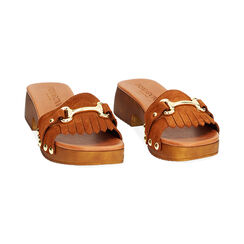 Zoccoli cognac in camoscio, Ultime occasioni, 234393820CMCOGN035, 002 preview