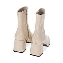 Stivaletti panna in vernice, tacco 7 cm, Primadonna, 224982206VEPANN041, 003 preview