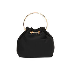 Mini bag nera da donna con manico oro, Primadonna, 261751126LYNEROUNI, 004 preview