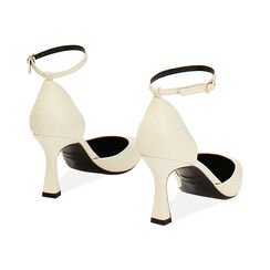 Chaussure à cambrure ouverte crème avec talon de 7,6 cm, Primadonna, 264902519EPPANN037, 004 preview