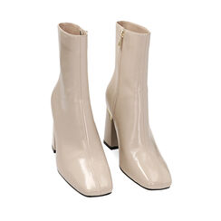 Stivaletti panna in naplak, tacco 9 cm, Primadonna, 224983811NPPANN036, 002a