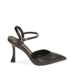Décolleté slingback nere, tacco 9,5 cm, Primadonna, 212126321EPNERO035, 001a